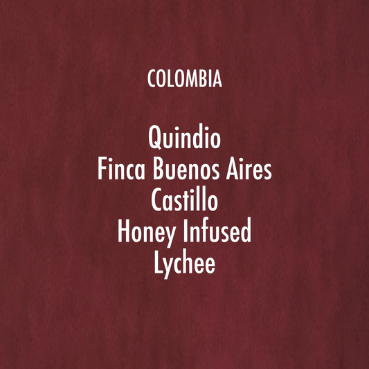 Colombia Quindío -Finca Buenos Aires - Jairo Arcila - Castillo - Honey Infused Lychee(100g)